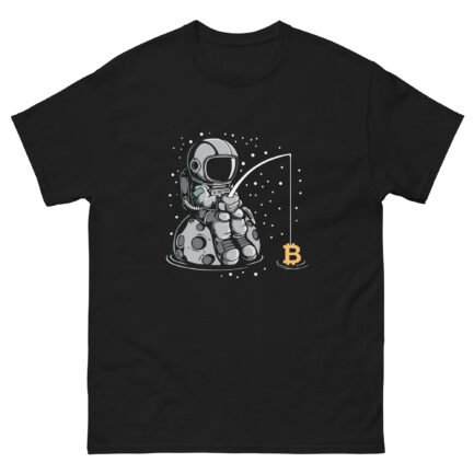 Bitcoin Spaceman Fishing T-Shirt