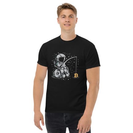 Bitcoin Spaceman Fishing T-Shirt - Image 2