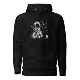 Bitcoin Spaceman Fishing Hoodie