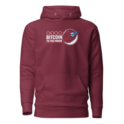 Bitcoin to the Moon V2 Hoodie - Image 3